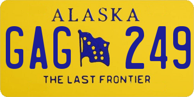 AK license plate GAG249