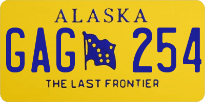 AK license plate GAG254