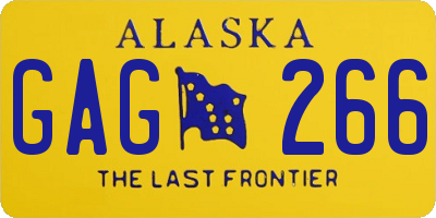 AK license plate GAG266