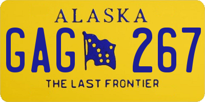 AK license plate GAG267