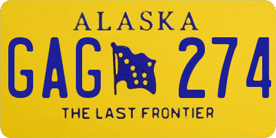 AK license plate GAG274