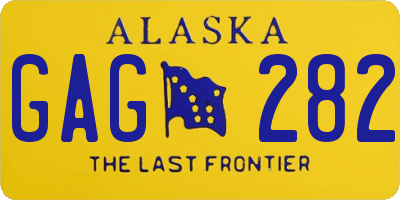 AK license plate GAG282