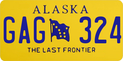 AK license plate GAG324