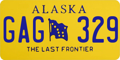 AK license plate GAG329