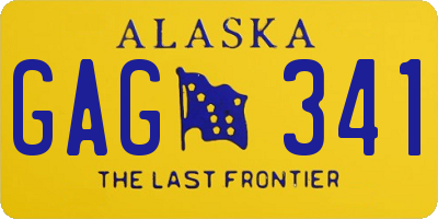 AK license plate GAG341