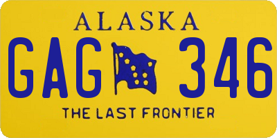 AK license plate GAG346