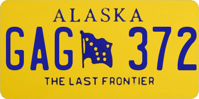 AK license plate GAG372