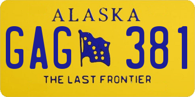 AK license plate GAG381