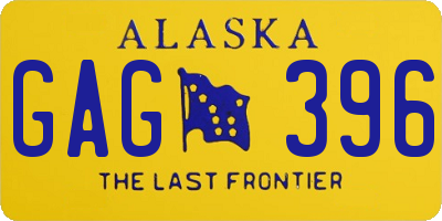 AK license plate GAG396