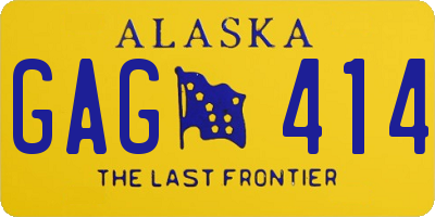 AK license plate GAG414