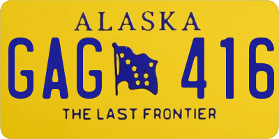 AK license plate GAG416