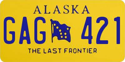 AK license plate GAG421