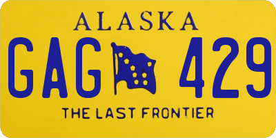 AK license plate GAG429