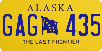 AK license plate GAG435