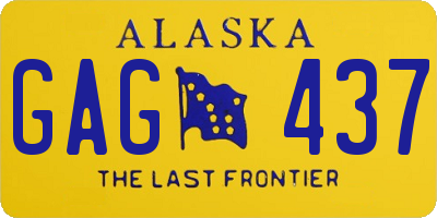 AK license plate GAG437