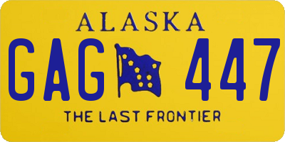 AK license plate GAG447