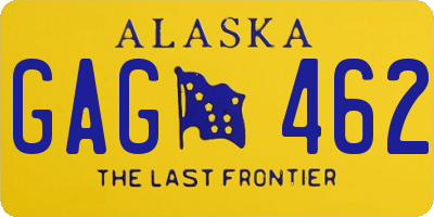 AK license plate GAG462