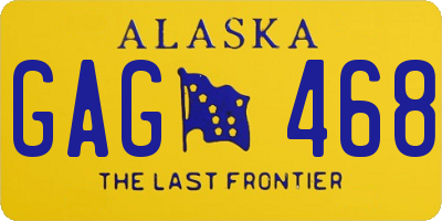 AK license plate GAG468