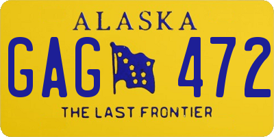 AK license plate GAG472