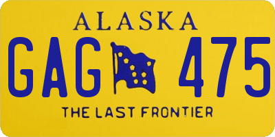 AK license plate GAG475