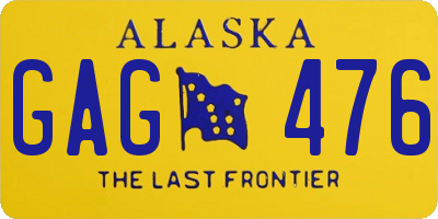 AK license plate GAG476