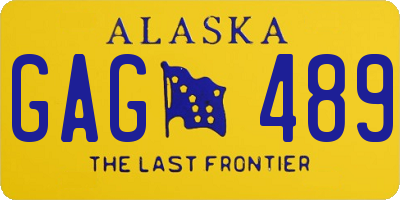 AK license plate GAG489