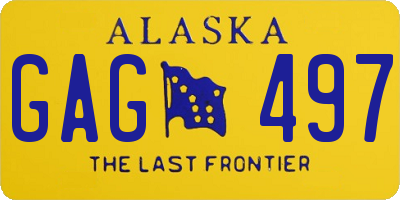AK license plate GAG497