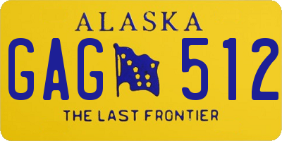 AK license plate GAG512