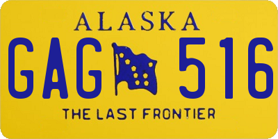 AK license plate GAG516