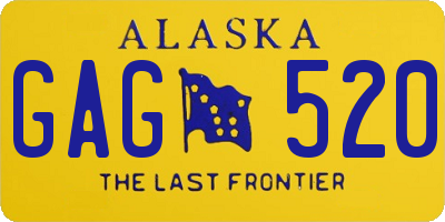 AK license plate GAG520