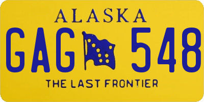 AK license plate GAG548