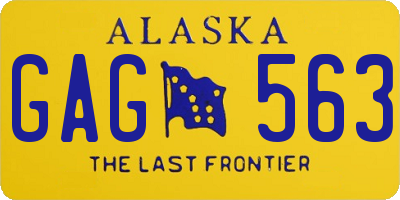 AK license plate GAG563