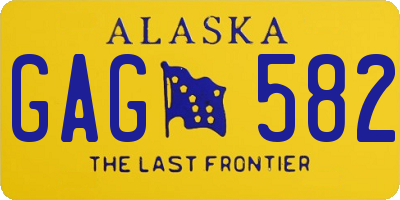 AK license plate GAG582