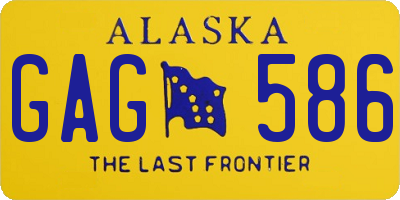 AK license plate GAG586