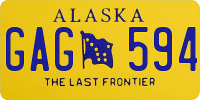 AK license plate GAG594