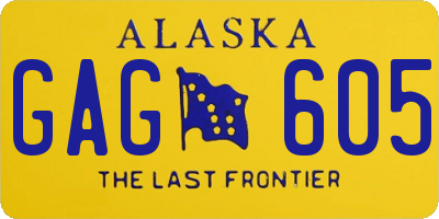 AK license plate GAG605