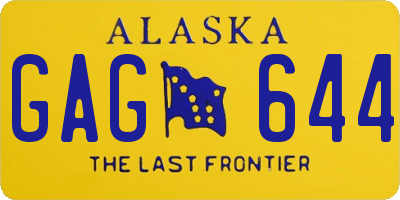 AK license plate GAG644
