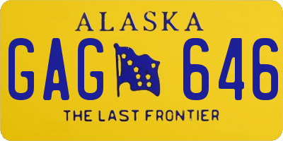 AK license plate GAG646