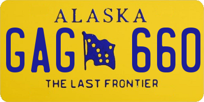 AK license plate GAG660