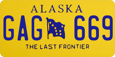 AK license plate GAG669