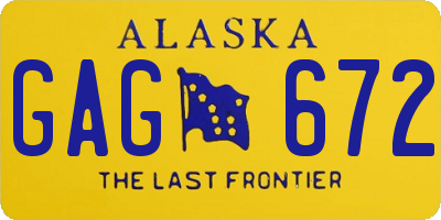 AK license plate GAG672