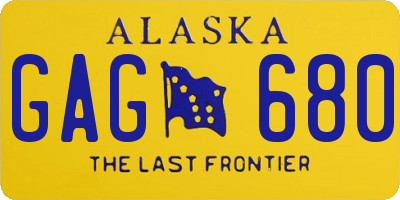 AK license plate GAG680