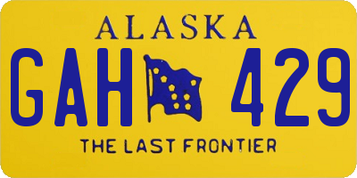 AK license plate GAH429