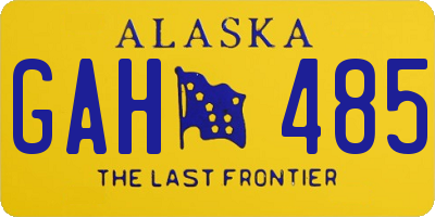 AK license plate GAH485