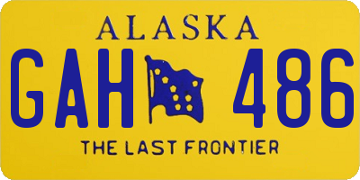 AK license plate GAH486