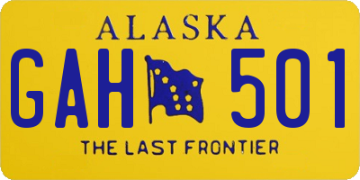 AK license plate GAH501