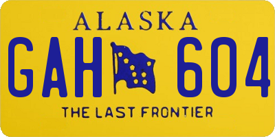 AK license plate GAH604