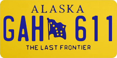 AK license plate GAH611
