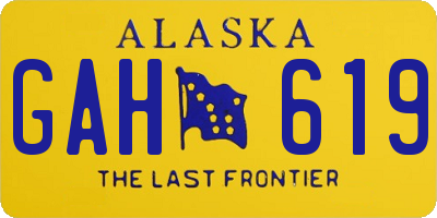 AK license plate GAH619