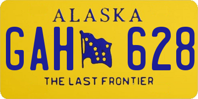 AK license plate GAH628
